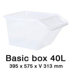 Plast Team Úložný box Basic Box 40 L se zkoseným čelem MIKAWI 15-2287