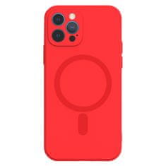 MobilPouzdra.cz Kryt MagSafe Silicone pro Apple iPhone 12 , barva červená