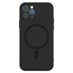 MobilPouzdra.cz Kryt MagSafe Silicone pro Apple iPhone 12 , barva černá