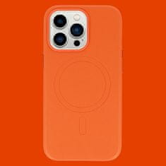 VšeNaMobily.cz Kryt Leather Magsafe Apple iPhone 14 Pro Max , barva oranžová