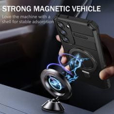 MobilPouzdra.cz Kryt odolný MagSafe Metal Ring pro Samsung Galaxy S23 , barva černá