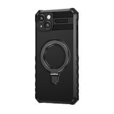MobilPouzdra.cz Kryt odolný MagSafe Metal Ring pro Apple iPhone 15 Plus , barva černá
