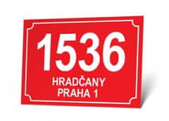 Traiva Domovní číslo - POPISNÉ POPISNÉ Domovní číslo, 30 x 20 cm, plech tl. 0,32 mm, Kód: 26531