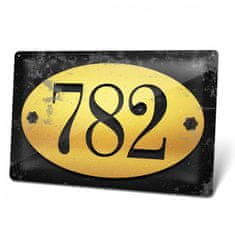 Traiva Domovní číslo - Plechová cedulka "Gold" Plechová cedulka - Domovní číslo "Gold", 300 x 200 mm, Kód: 26453