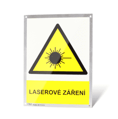 Traiva Plechová tabulka "Laserové záření" Plech, 150 x 200 mm, tl. 1 mm - Kód: 25057