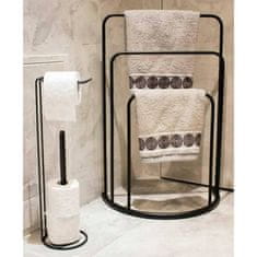 Greatstore Bathroom Solutions Stojan na ručníky 49,5 x 75 cm kov černý