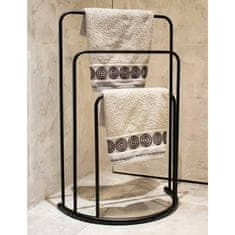 Greatstore Bathroom Solutions Stojan na ručníky 49,5 x 75 cm kov černý