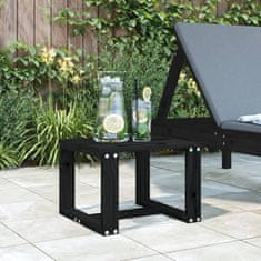 Greatstore Zahradní odkládací stolek černý 40x38x28,5 cm masivní borovice