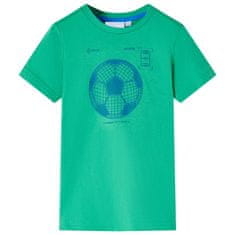 Vidaxl Dětské tričko Fotbalový míč zelené 92