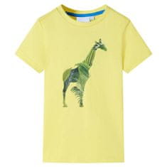 shumee Dětské tričko Žirafa žluté 140