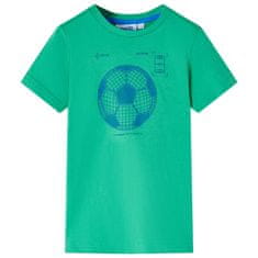 Vidaxl Dětské tričko Fotbalový míč zelené 116