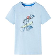Greatstore Dětské tričko Dinosaurus světle modré 140
