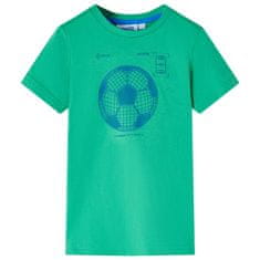 Vidaxl Dětské tričko Fotbalový míč zelené 128