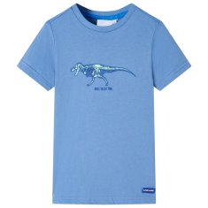 Vidaxl Dětské tričko středně modré 116