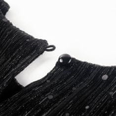 Vidaxl Dětské šaty s dlouhým rukávem černé 140