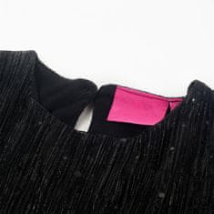 Vidaxl Dětské šaty s dlouhým rukávem černé 116
