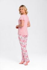 Babell Dámské pyžamo s dlouhými kalhotami Babell TIFFANY růžová L