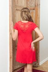 Eldar Dámská krajková noční košile s krátkým rukávem Naomi Eldar červená S