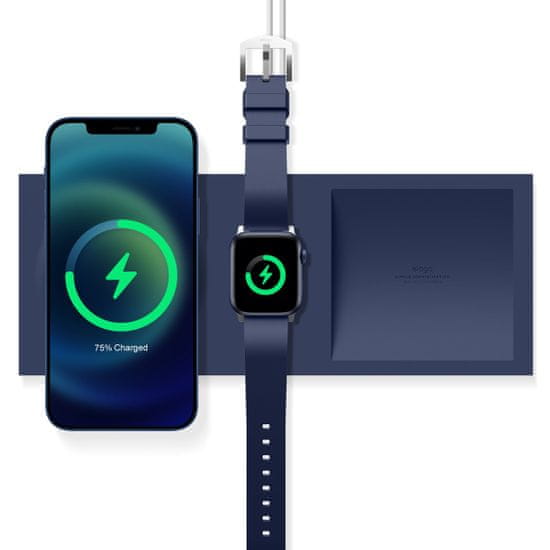 Elago Silikonový organizér 3 v 1 pro Iphone 12 a Apple Watch, indigo