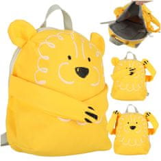WOWO Žlutý dětský batoh s motivem lva pro předškoláky