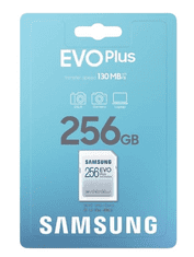 Samsung 256GB paměťová Micro SD karta Samsung EVO Plus + SD adaptér, CLASS 10