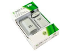 APT KX7B 2x XBOX 360 BATERIE USB KABEL BÍLÝ