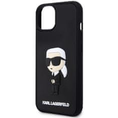 Karl Lagerfeld Originální kryt KARL LAGERFELD hardcase Rubber Ikonik 3D KLHCP14S3DRKINK for Apple iPhone 14 , barva černá