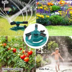 Netscroll Zahradní zavlažovač - rotační postřikovač se třemi vidlicemi a 360stupňovým otáčením, WaterSprinkler