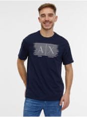 Armani Exchange Tmavě modré pánské tričko Armani Exchange M
