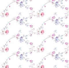 Luna Dámská košile LUNA 45 bílá růžová fialová květy M