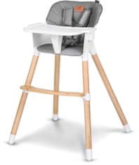 Lionelo Jídelní židlička Koen 2v1 Grey Stone