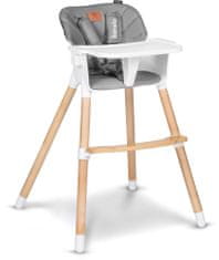 Lionelo Jídelní židlička Koen 2v1 Grey Stone