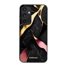Mobiwear Prémiový lesklý kryt Glossy na mobil Samsung Galaxy A35 5G - G021G Černý a zlatavý mramor