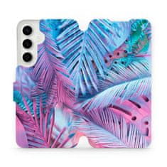 Mobiwear Flip pouzdro na mobil Samsung Galaxy S24 Plus - MG10S Fialové a modré listy