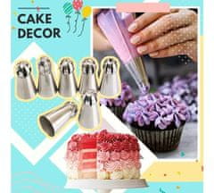 Netscroll Sada 8 špiček pro dokonalé zdobení dortů a zákusků všech tvarů a velikostí, CakeMaster