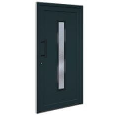 Vidaxl Vchodové dveře antracitové 108 x 208 cm PVC