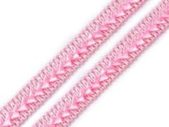 Kraftika 18m růžová sv. prýmek šíře 18 mm, prýmky oděvní, prýmky