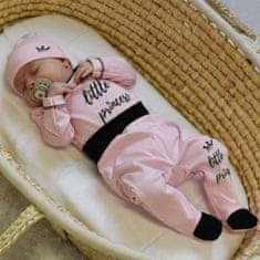 Baby Nellys Novorozenecká čepička, Little princess - růžová, vel. 62