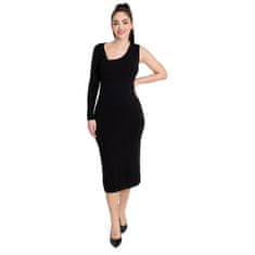 ONLY Dámské šaty ONLINA Standard Fit 15302675 Black/One Sleeve (Velikost S)