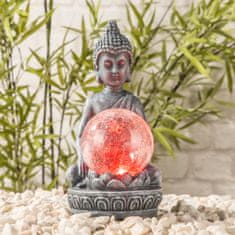 Haushalt Haushalt international Solární dekorace Buddha se světelnou koulí