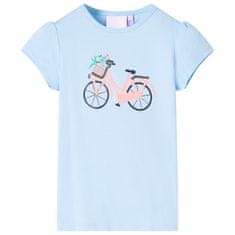 Greatstore Dětské tričko Jízdní kolo světle modré 92