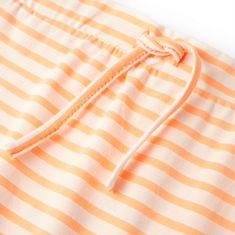 Vidaxl Dětská rovná sukně s pruhy fluorescenční oranžová 104