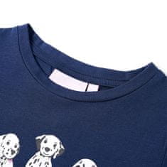 Vidaxl Dětské tričko Psi námořnicky modré 116