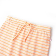 Vidaxl Dětská rovná sukně s pruhy fluorescenční oranžová 128