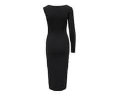ONLY Dámské šaty ONLINA Standard Fit 15302675 Black/One Sleeve (Velikost S)