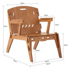 SoBuy SoBuy HFST02-BR Kuchyňská židle Dětská židle Nábytek do dětského pokoje Hnědá 55x70x72cm