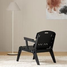 SoBuy SoBuy HFST02-SCH Kuchyňská židle Dětská židle Nábytek do dětského pokoje Černá 55x70x72cm