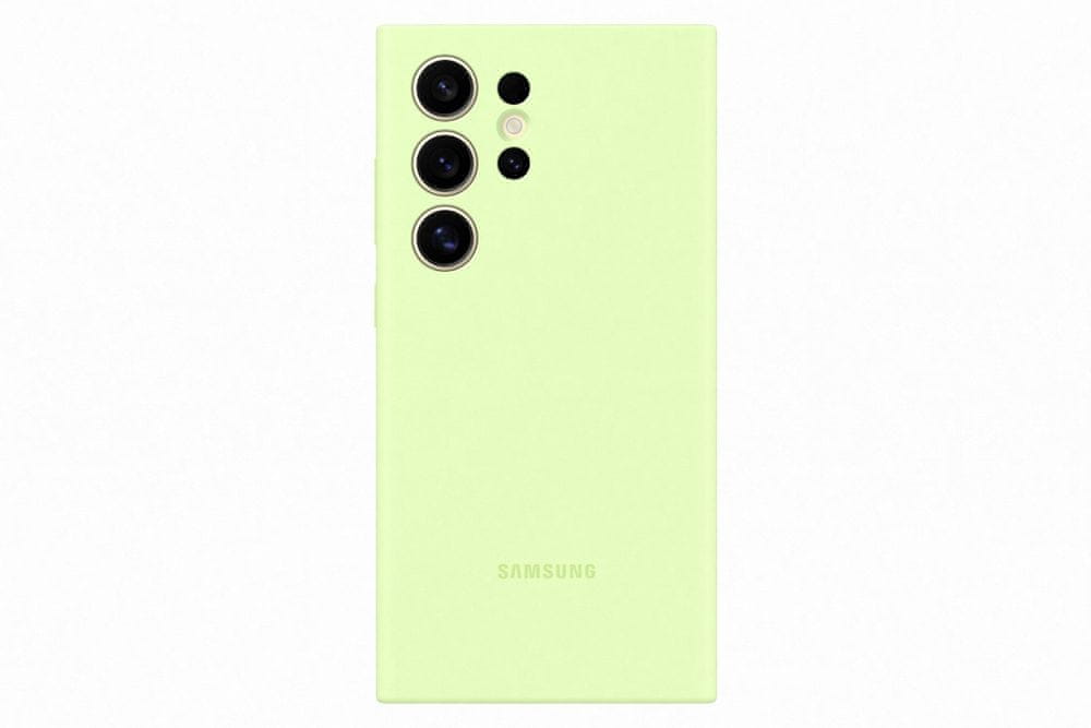 Levně Samsung Silikonový zadní kryt pro Samsung Galaxy S24 Ultra EF-PS928TGEGWW, světle zelený