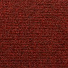Vidaxl Nášlapy na schody 15 ks vpichované 65x21x4 cm červené