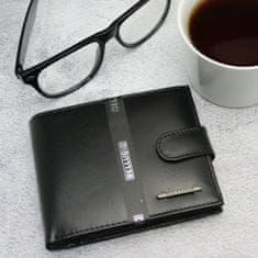 Bellugio Luxusní pánská kožená peněženka Sulo, černá